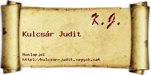 Kulcsár Judit névjegykártya